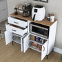 Hanah Home Gabinete Multipropósito Blanco y Nuez